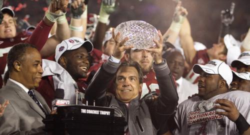 Alabama Crimson Tide College Football Coach Nick Saban