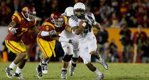 Oregon Ducks vs. USC Trojans college football, LaMichael James