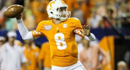 Tennessee College Football Quarterback Tyler Bray